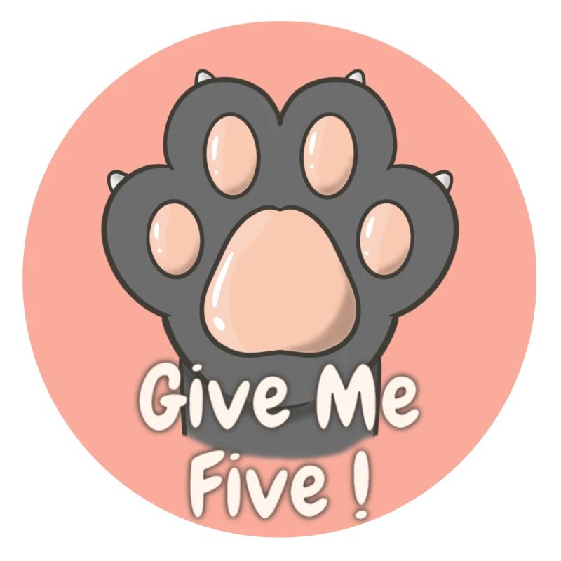 Give Me Five Patte de Chat Gris