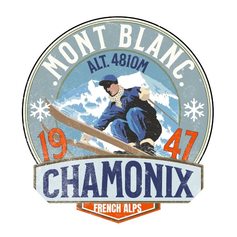 Mont Blanc Chamonix vintage