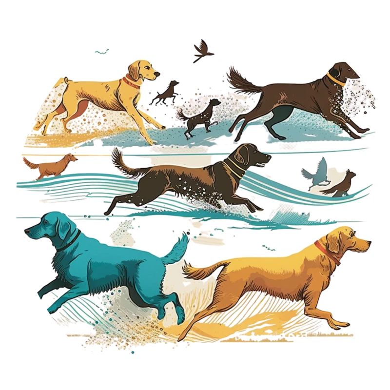 Bunte Hunde - Hunde Gruppe