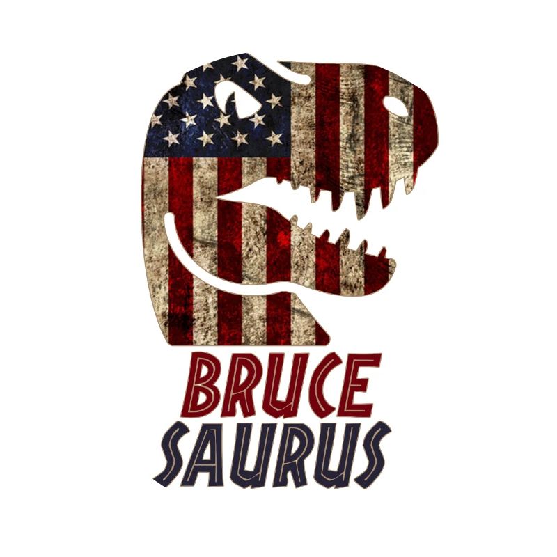Patriotic Bruce Dinosaur Brucesaurus