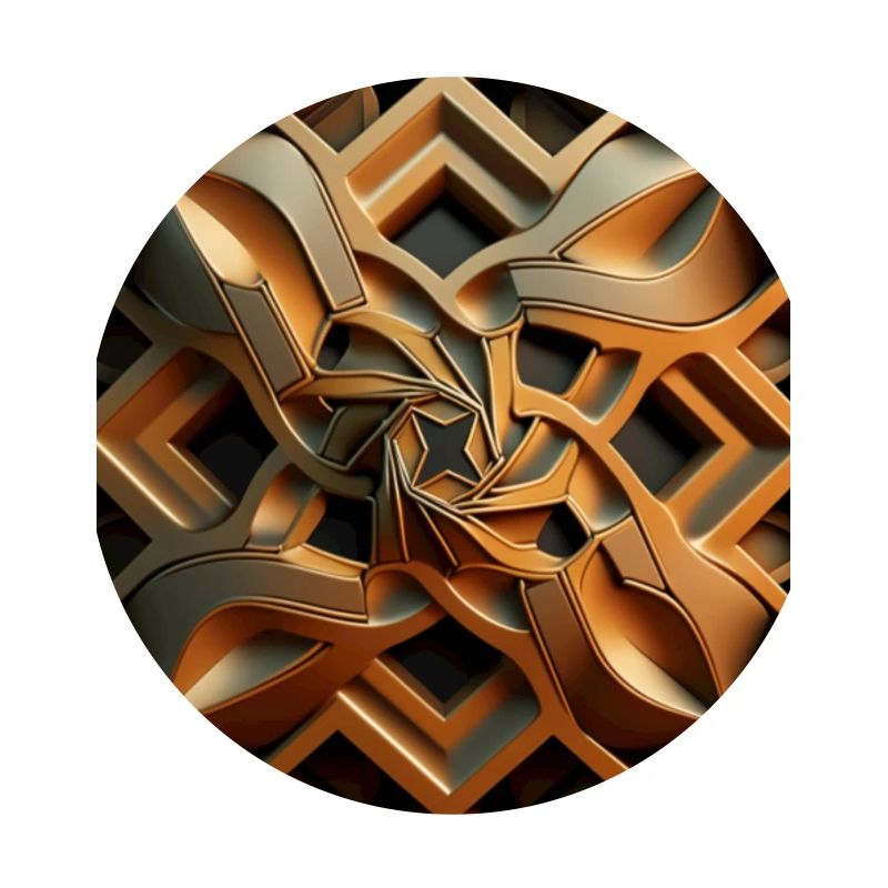 Si-Fi, pattern, abstract, orange, black