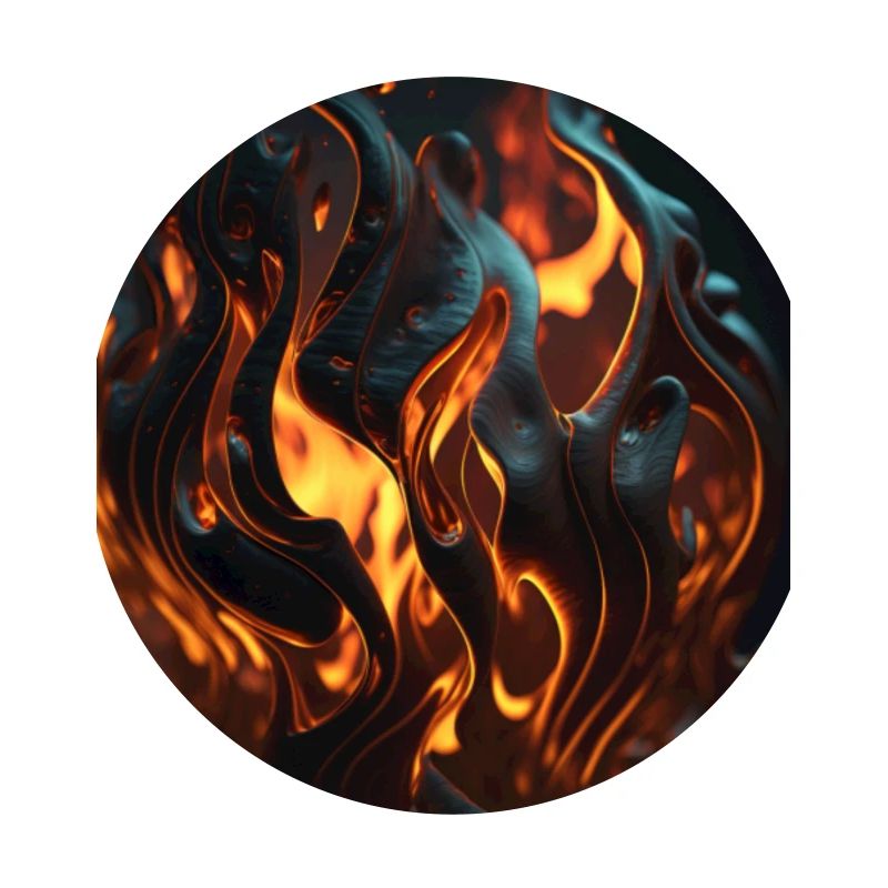 Fire Pattern, Epic, Deco, Si-Fi, orange, black
