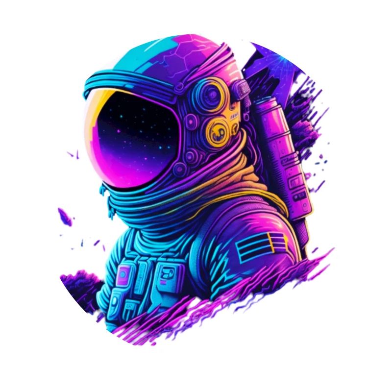 Synthwave Astronaute Space Explorer