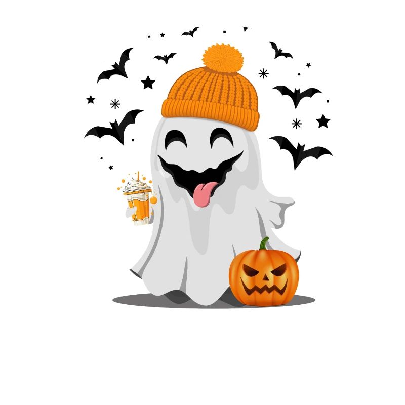 Helloween mit einem lustigen Gespenst