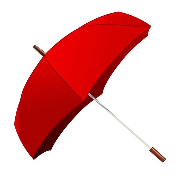 Roter Regenschirm aufgespannt. Geschenkidee