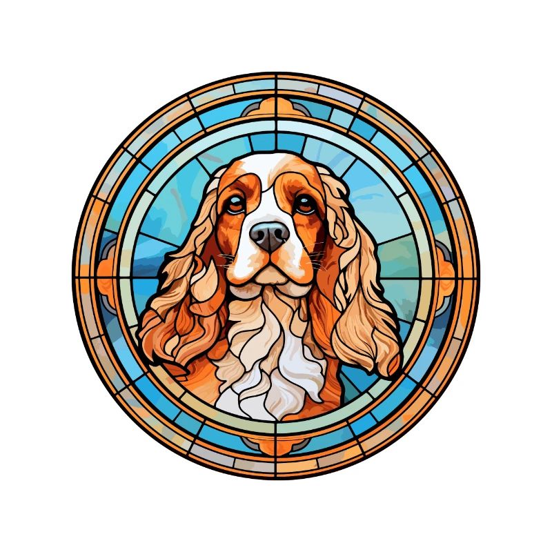 American Cocker Spaniel Hunderasse Buntglas Co