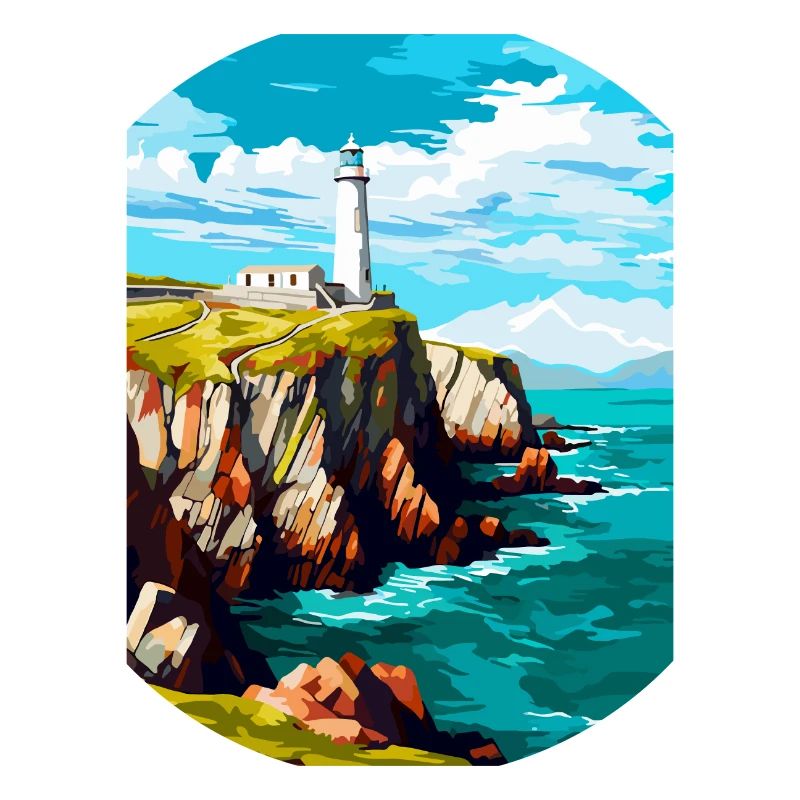 South Stack Cliffs Anglesey Vintage Reiseposter