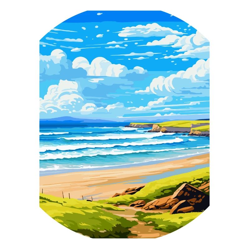 Constantine Bay, Cornouailles, Angleterre, Royaume-Uni, Affiche de voyage