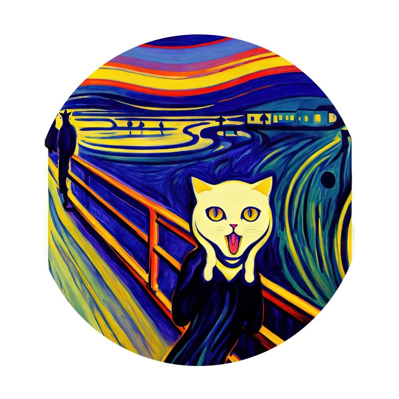 Impressionistic Funny Cat Screaming Impressionism