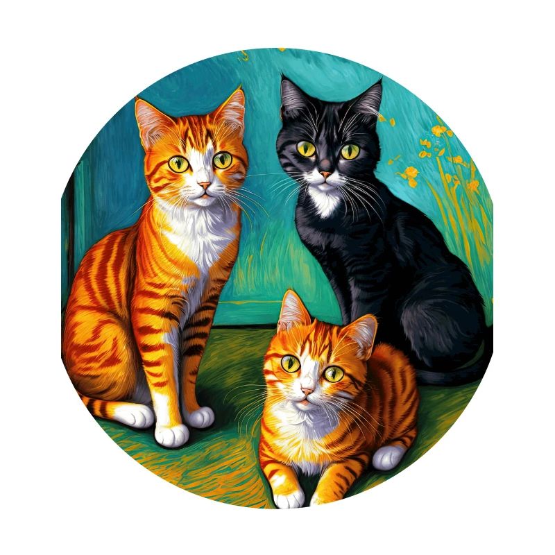 Surréaliste Impressionniste Chat Impressionnisme Chats Ar