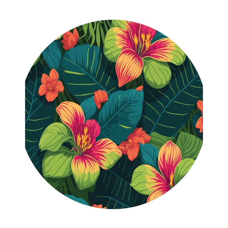 Jungle Pattern Tropical Pattern Rainforest Flowers