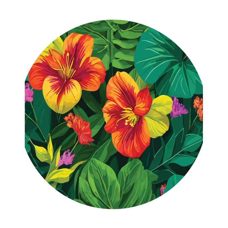 Dschungel Muster Tropical Muster Regenwald Blumen