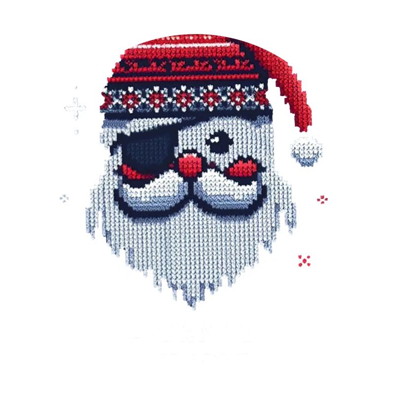 Weihnachtsmann mit Augenklappe Strickmuster