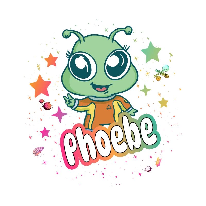 PHOEBE - Schöner Mädchen Name mit süßem Alien