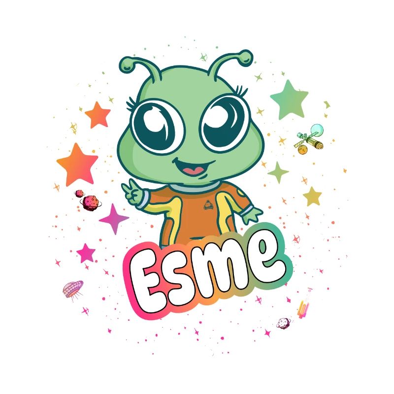 ESME - Schöner Mädchen Name mit süßem Alien
