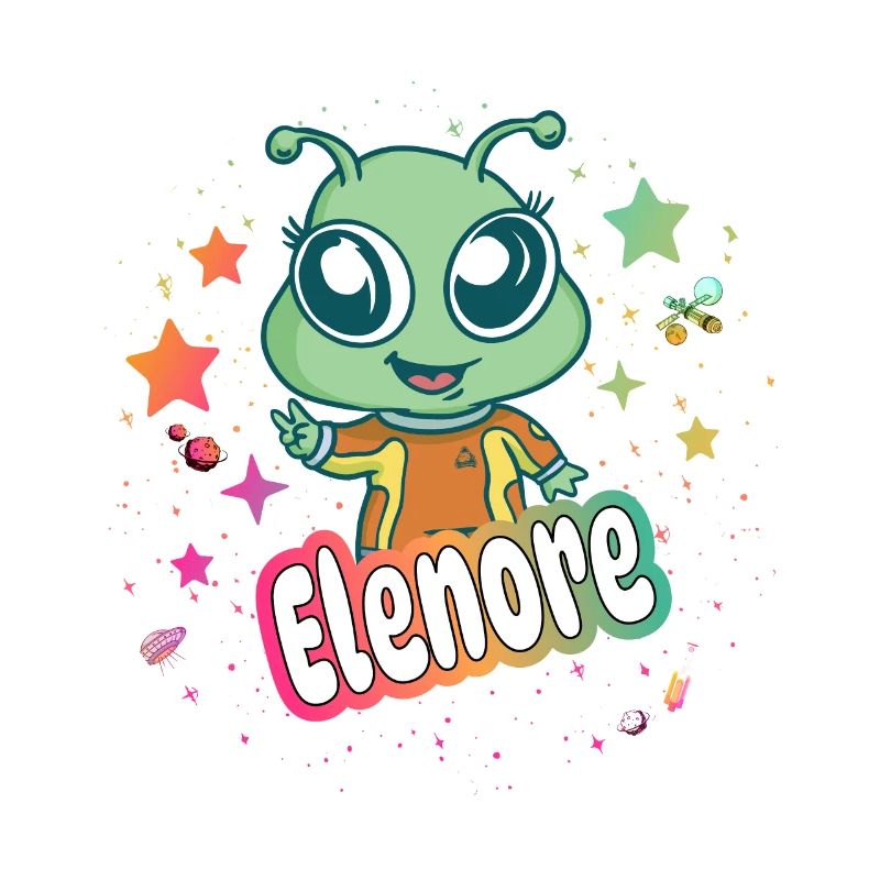 ELENORE - Schöner Mädchen Name mit süßem Alien