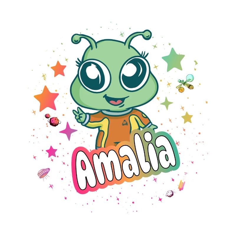 AMALIA - Schöner Mädchen Name mit süßem Alien
