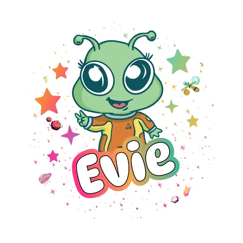 EVIE - Schöner Mädchen Name mit süßem Alien