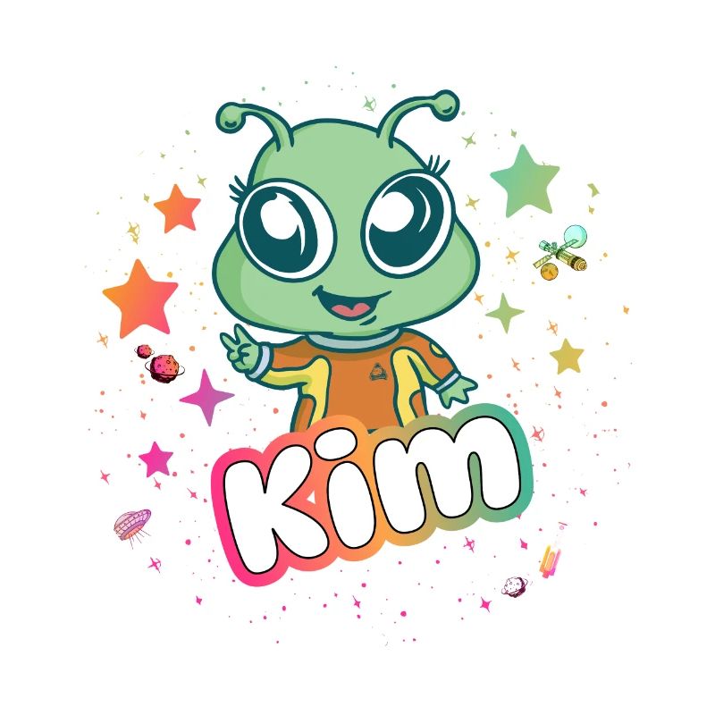 KIM - Schöner Mädchen Name mit süßem Alien