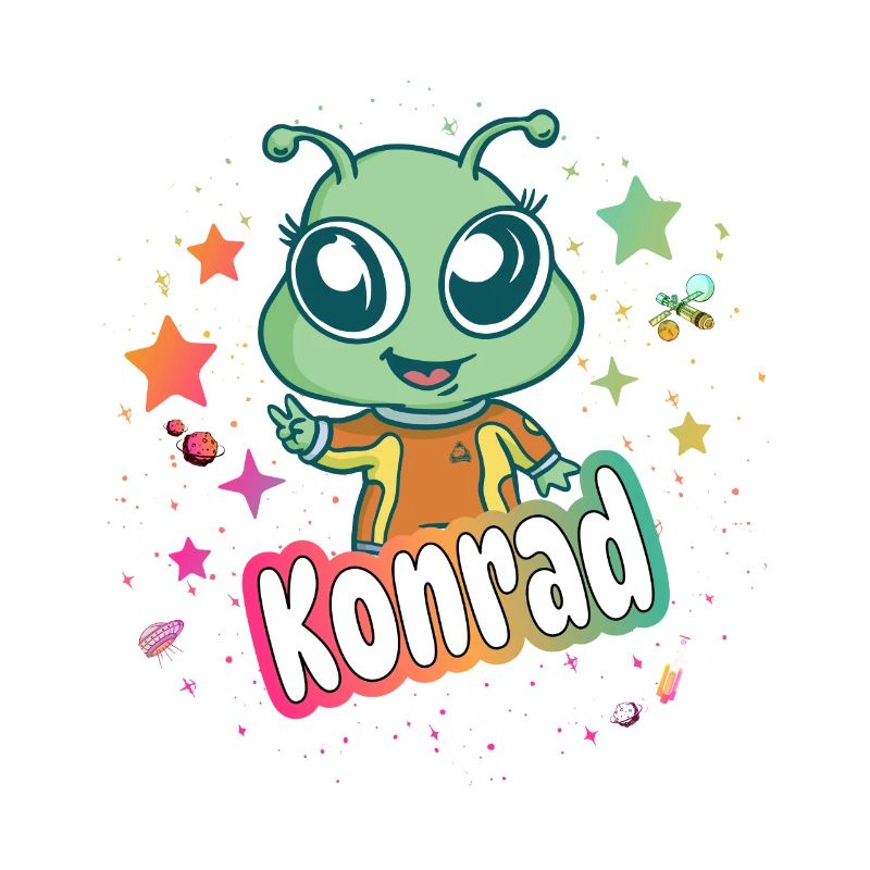 KONDRAD - Schöner Junge Name mit süßem Alien