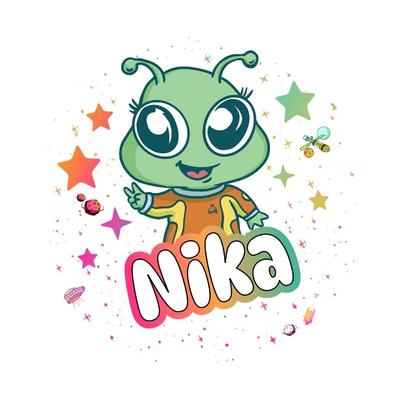 NIKA - Beau nom de garçon avec un extraterrestre mignon