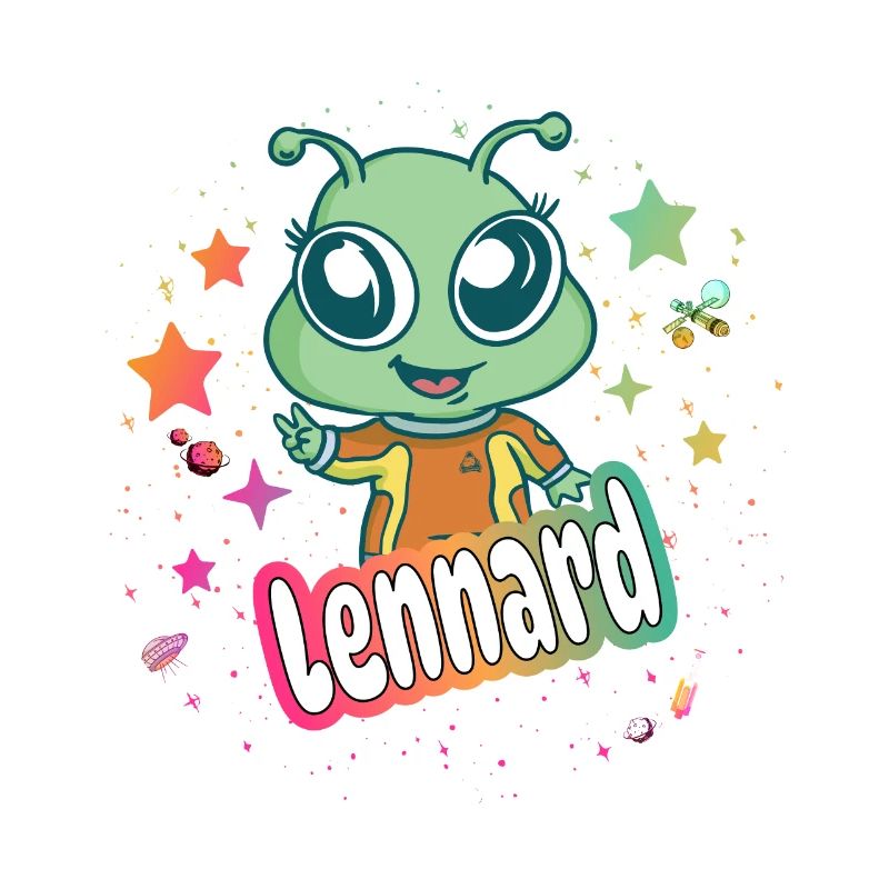 LENNARD - Beau nom de garçon avec un extraterrestre mignon