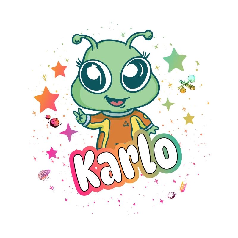 KARLO - Beautiful boy name with cute alien