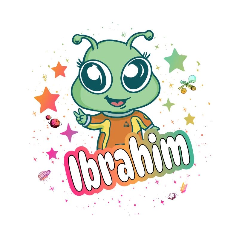 IBRAHIM - Beau nom de garçon avec un extraterrestre mignon