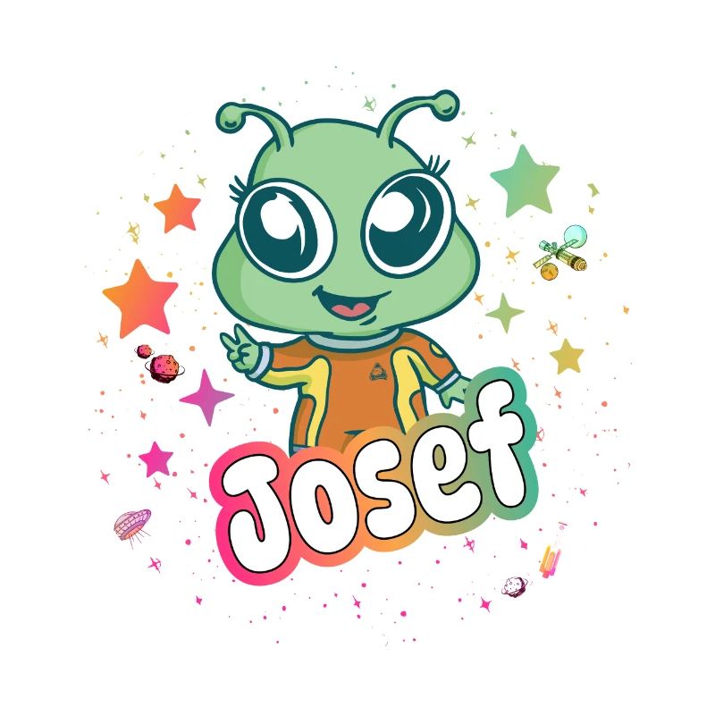 JOSEF - Beau nom de garçon avec un extraterrestre mignon