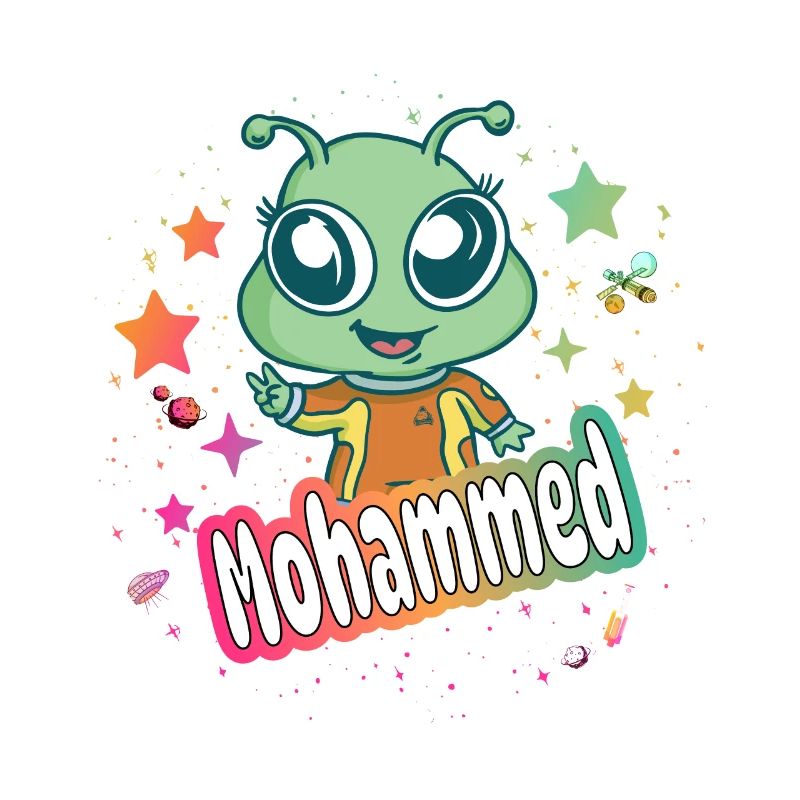 MOHAMMED - Beau nom de garçon avec extraterrestre mignon