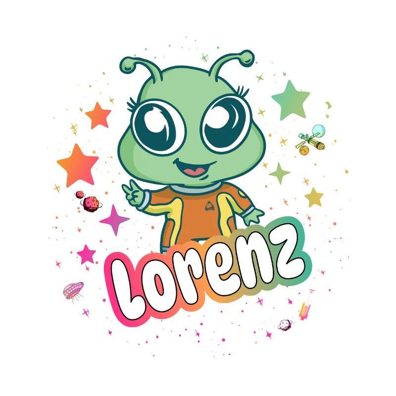 LORENZ - Schöner Junge Name mit süßem Alien