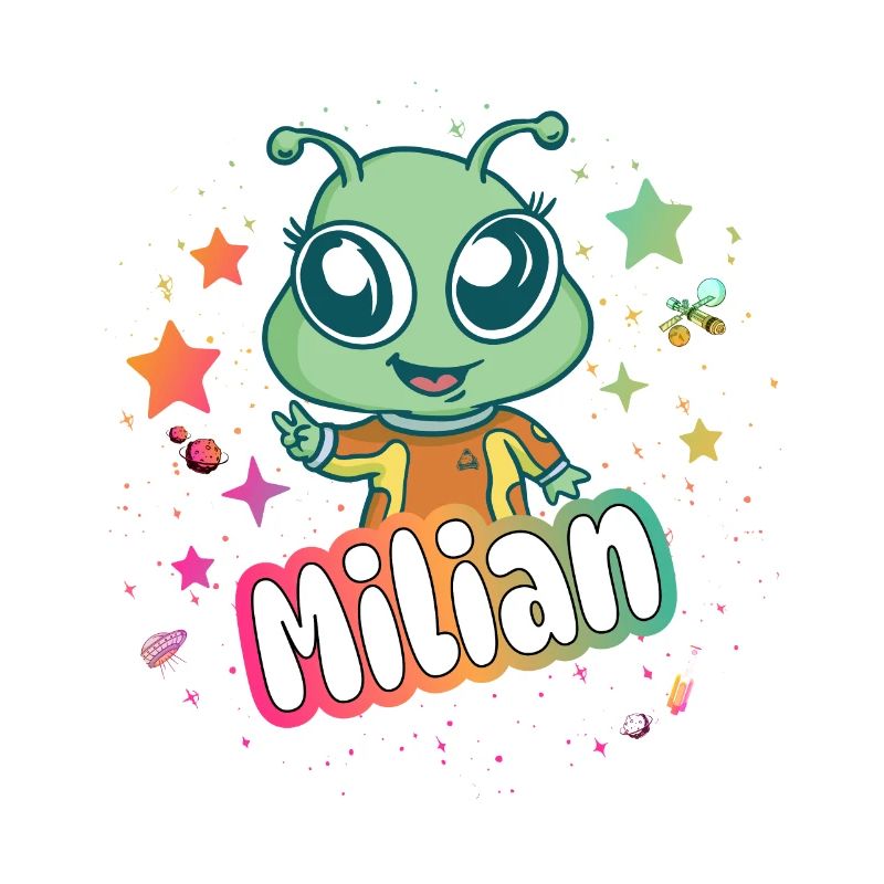 MILIAN - Beau nom de garçon avec extraterrestre mignon