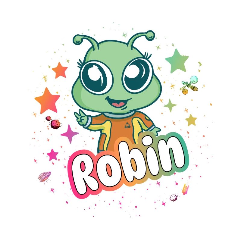 ROBIN - Beau nom de garçon avec extraterrestre mignon