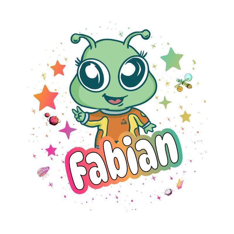 FABIAN - Beau nom de garçon avec extraterrestre mignon