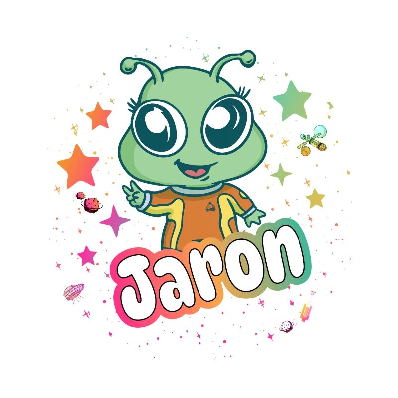 JARON - Beau nom de garçon avec un extraterrestre mignon