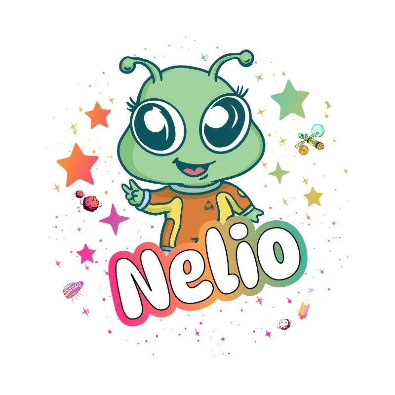 NELIO - Beau nom de garçon avec un extraterrestre mignon