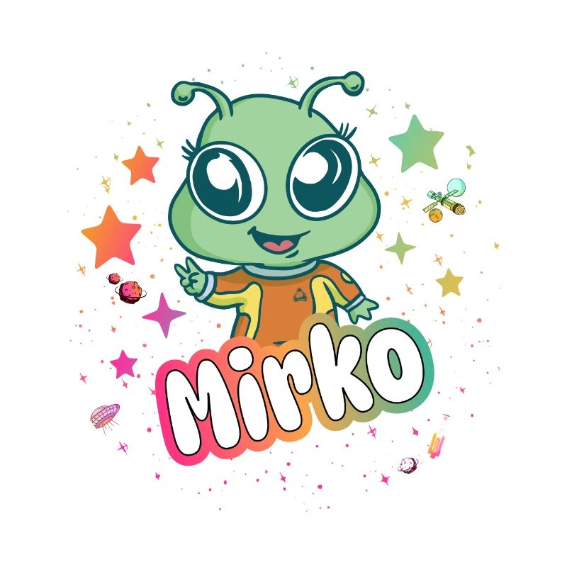 MIRKO - Schöner Junge Name mit süßem Alien