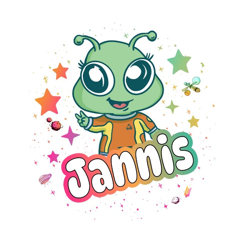 JANNIS - Beau nom de garçon avec un extraterrestre mignon