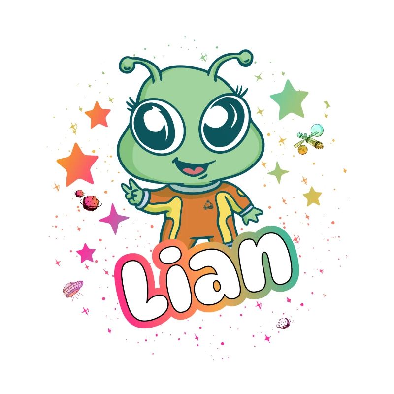 LIAN - Beau nom de garçon avec extraterrestre mignon