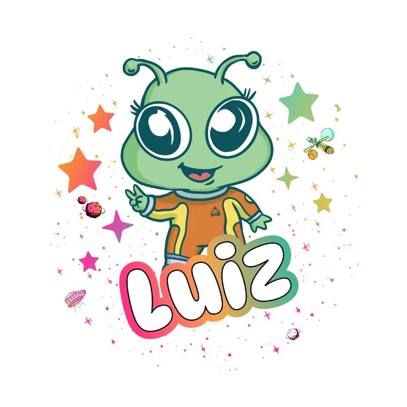 LUIZ - Schöner Junge Name mit süßem Alien