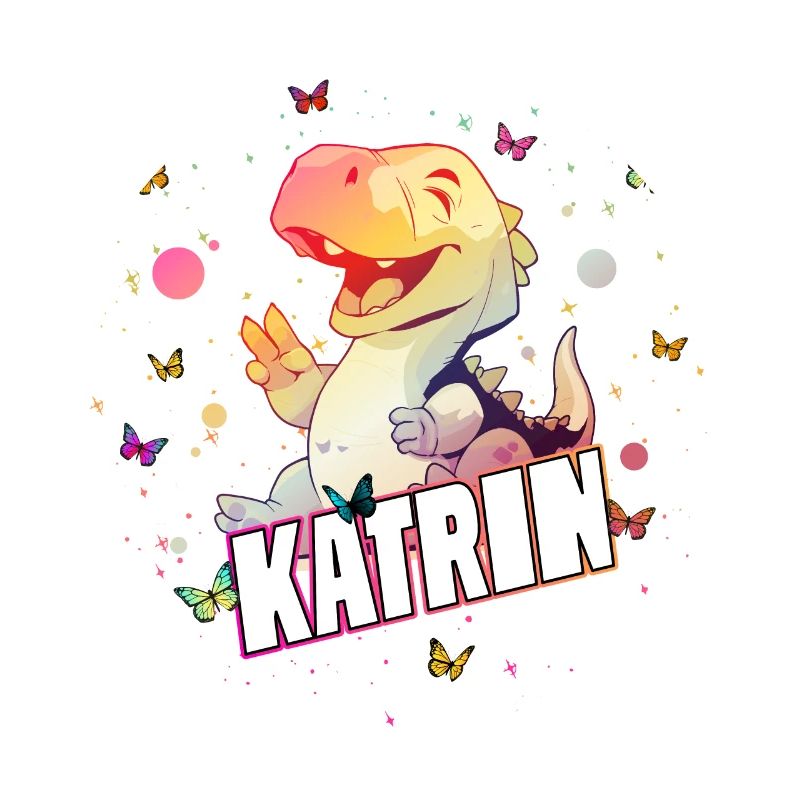 KATRIN - Schöner MÄDCHEN Name mit süßem DINO