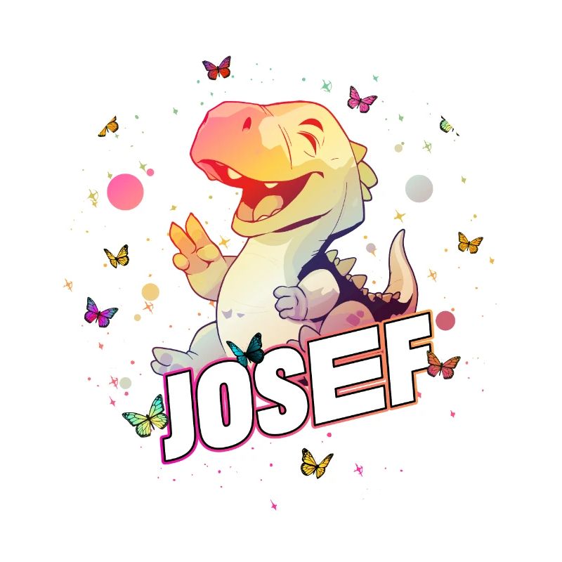 JOSEF - Beau nom de GARÇON avec mignon DINO
