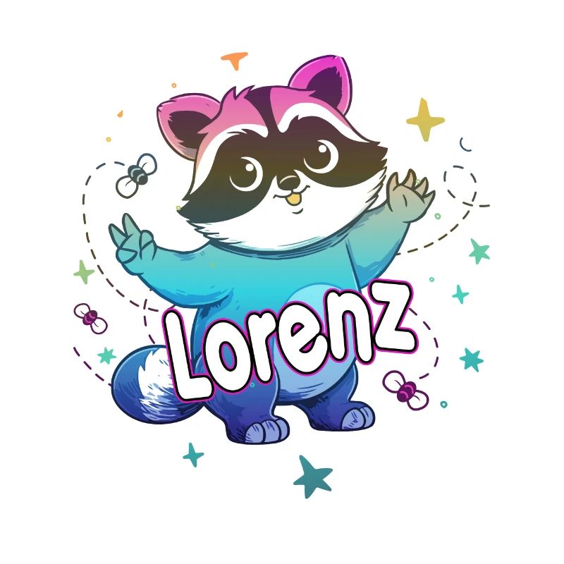 LORENZ - Beau nom de garçon avec un raton laveur mignon