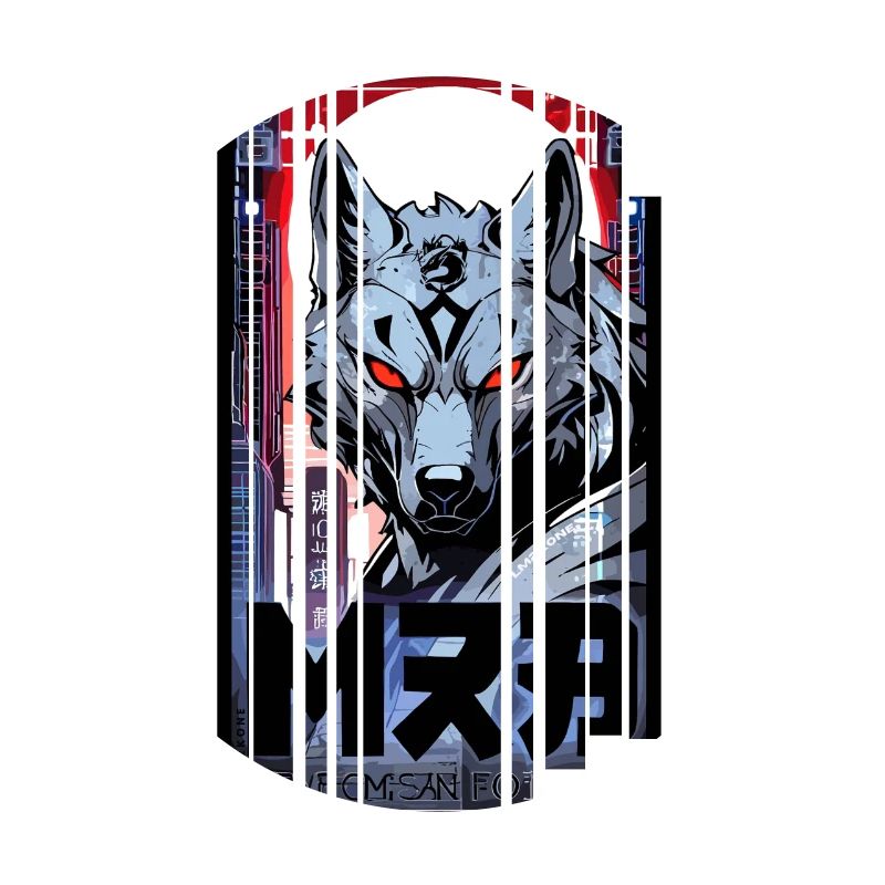 Silver Wolf Cyborg Geometric