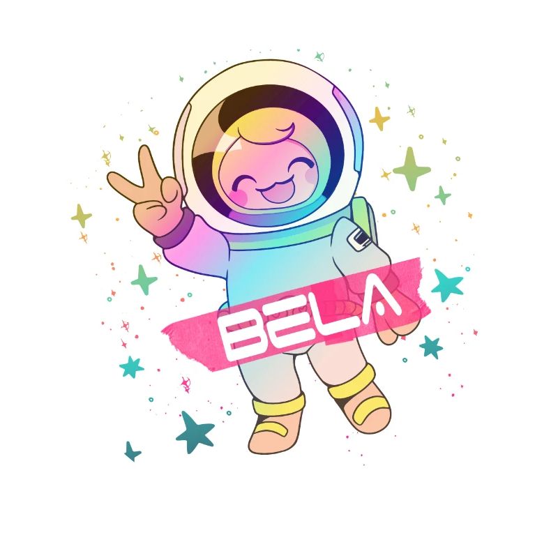 BELA - Beau nom de garçon avec un astronaute mignon