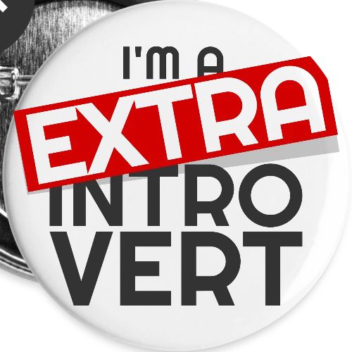 If you are an introvert - take it!! - Buttons large 2.2''/56 mm (5-pack)
