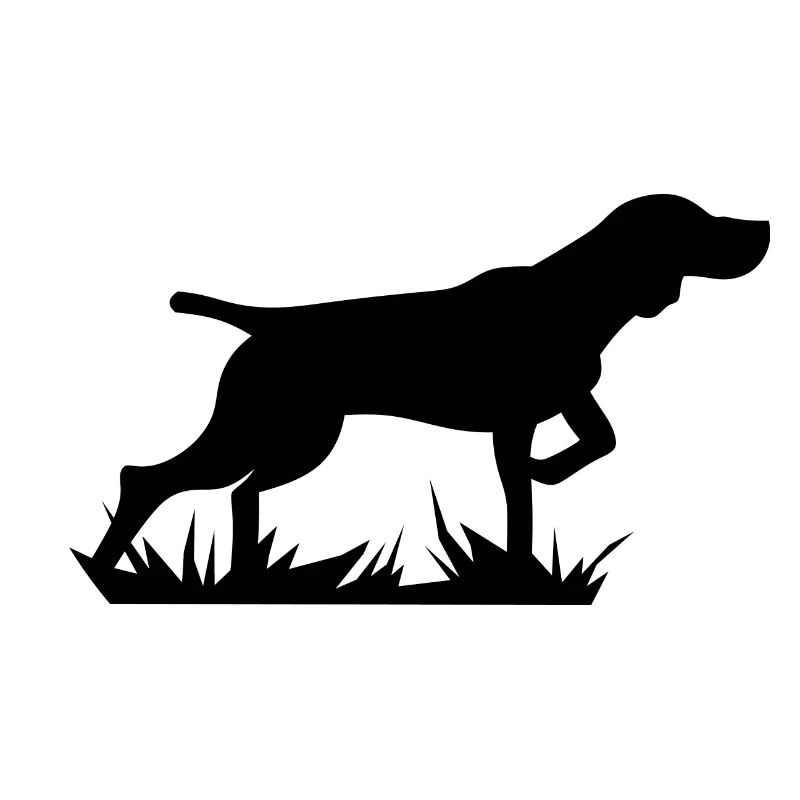 Hunting Dog Pointer Silhouette Handler