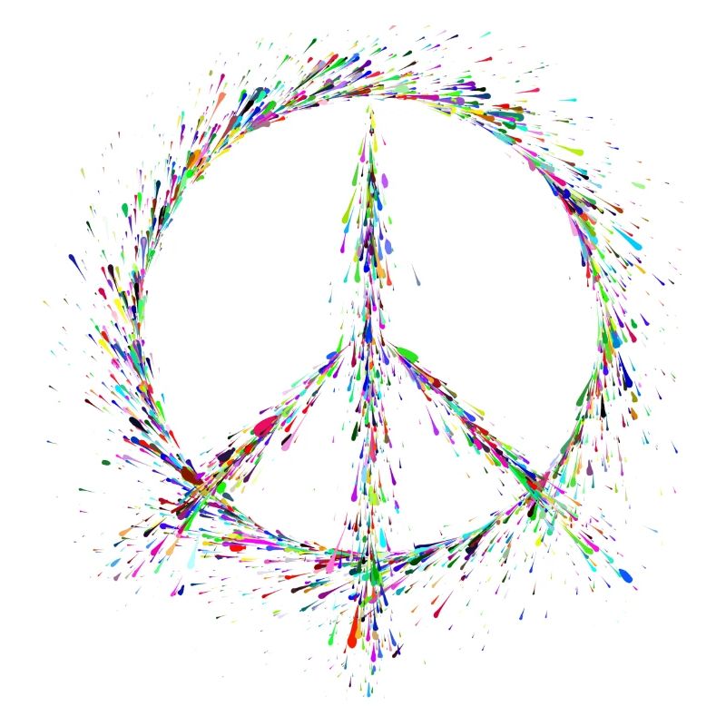 Peace in paint drops