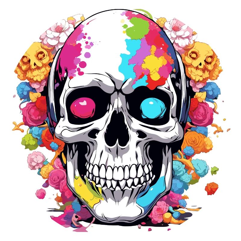 Crâne coloré