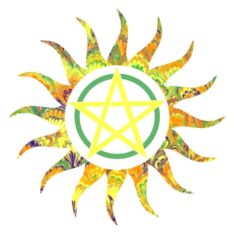 pentagram in sun e 258